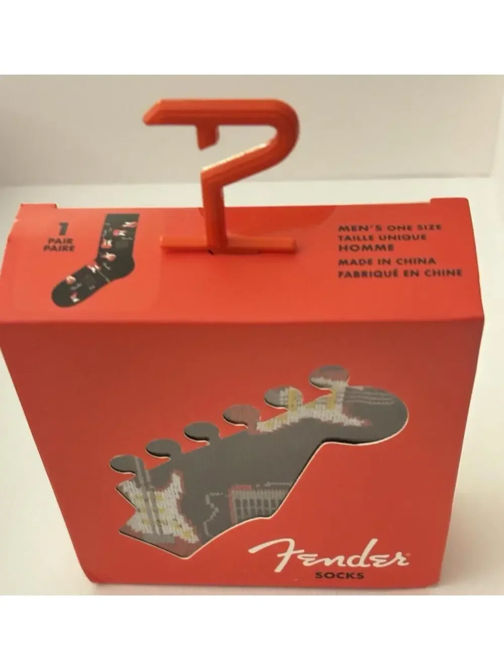Fender Guitar Mens Socks 1 Pair Fits Most Sizes Music Rock Instrument Fan Gift